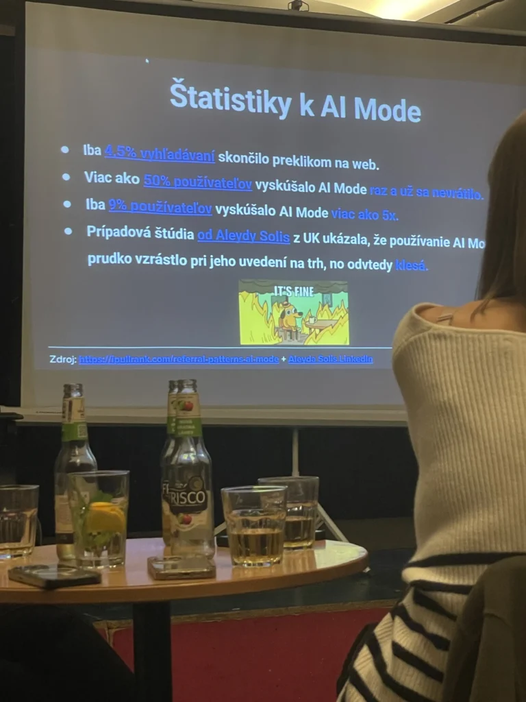 Statistiky AI mode Marketing Minner